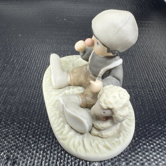 Kim Anderson 1999 I Promise You Laughter And Smiles Boy And Lamb Figurine VTG - Picture 7 of 10